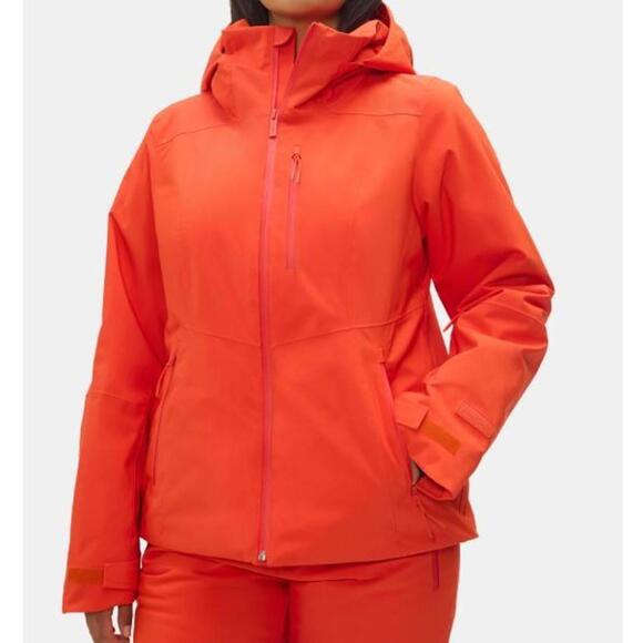 $375 Women's Size L Halfdays Lawrence Ski Jacket Lightning Primaloft Orange